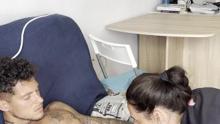 After Gum😈 I Suck His FAT Cock, Im So Horny🤤