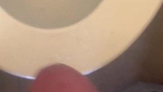 taking a long piss with a boner