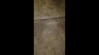 Masterbating with the garage door open late evening! Stopped when neighbors walked up:) public twink