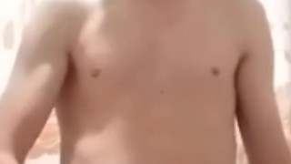 Straight white guy masturbates and cums