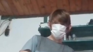 Straight white guy masturbates and cums