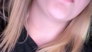 PAWG Big TITS Smoking for you daddy! Public flash