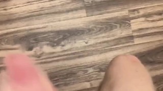 Morning boner, dripping precum, jerking off