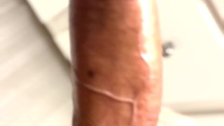 Big uncut cock testing out new lube 💦 | First video