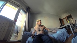 From the Beach to Naked Squats Facesit POV and edging on the couch (FULL) 180VR 8K Version Available