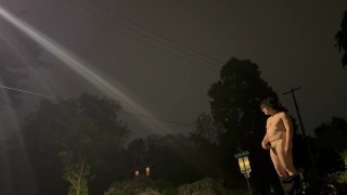 Little dick exposed outside in public