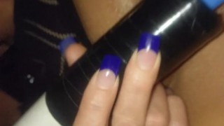 Blonde milf gets fucked by all her toys and squirts multiple times