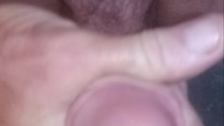 Early morning wood jack off