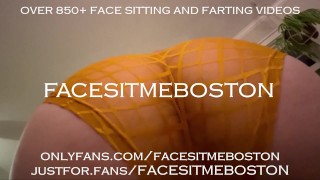 Your face will make a better cushion for my ass. Face seat