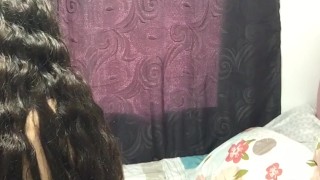 I incite my friend to fuck and ask her to penetrate me with a strap-on