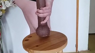 Ride in huge dildo