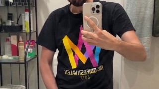Solo Guy Jerks Off Until Massive Cum Explosion