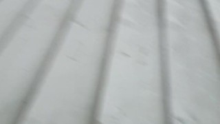 Peeing outside | she was desperate and couldn't hold it any longer