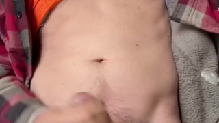 Uncut handyman cumshot