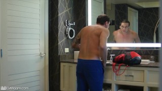 Jay Taylor Swallows Roommate's Cock After Getting Caught Watching Porn