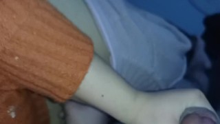 The naughtiest kiss in porn, she makes him cum moaning in the handjob kissing mouth🫦👅💦🤤🍆🥛😋🤤