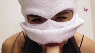 passionate blowjob dripping with saliva