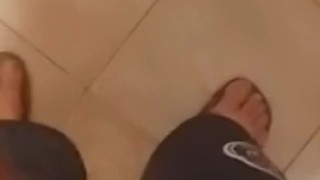 sliding my uncut cock