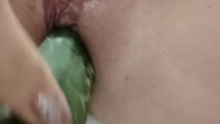 Today I woke up with a desire to destroy my pussy and I found a horny milf centriolo at home