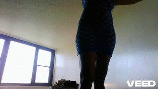 COSPLAY INCREDIBLE BLUE DRESS EBONY MUSIC PARTY ORGY STRIPPER WIFE