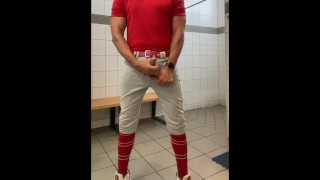 Buff DILFJockDad87 Edges in the Locker Room in Baseball Gear