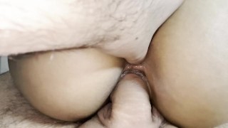 Sexy Latina stepsis up for oral and gets a deep anal creampie