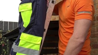 Risky outdoor construction site BBC Hole stretching creampie