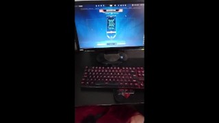 challenge: playing with hot redhead in wet blowjob until receiving cum on her face
