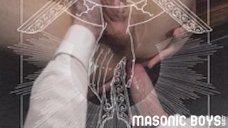 MasonicBoys - Hung suited DILF Marco Napoli barebacks sweet cute twink