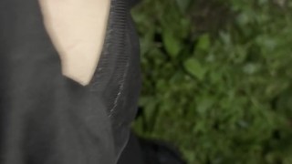 Risky masturbation in the forest at night - Lesbian_illusion