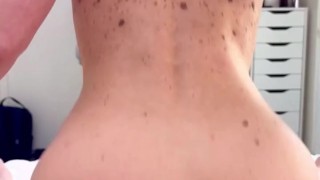 Hot hairy mature MILF reverse cowgirl