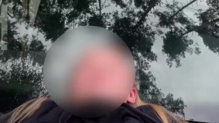 Fuck on the hood in the woods