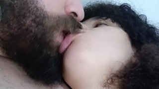 wife kiss 18 years old loves to kiss in front of the camera, she gets wet💦😵😋🤤😘🫦😙