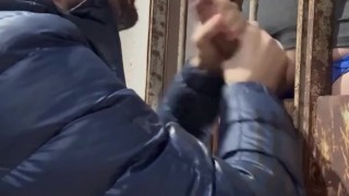 hot daddy milking straight monster cock