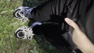 Risky jerk off in the forest - IkaSmokS