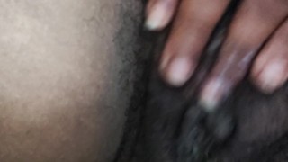 Natural creamy Ebony pussy