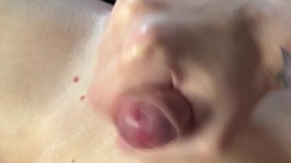 Young twink's morning cum load
