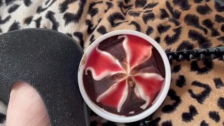 Black stilettos, strawberry and chocolate melting slowly… Tell me, what would you lick first? 👠🍓