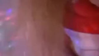 Up close fingering my wet tight ass and pussy and having body shaking orgasm in house party bedroom