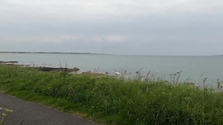 Started on a Bench, Ended at the Pier - No Regrets - Super risky public sloppy Handjob