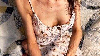 POV - Innocent, Virgin Stepsister Has Her First Orgasm During Pussy Rub