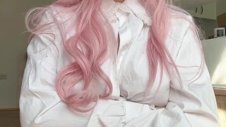 Try not to cum CHALLENGE! COSPLAY LEVEL👾🔋 daddy If You cum inside my pink pussy u lose! Nutaku💗