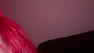 Teasing my stepbrother until he fucks my throat and makes me cum hard