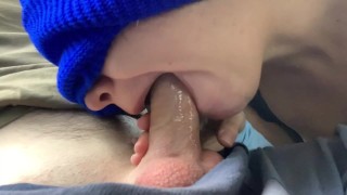 MASKED Teen Swallows Cum in a Public Parking Lot — Aria Fleur