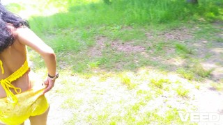 THIS IS 4K SOLO FEMALE AT NUDE BEACH OCREAN REAL REALITY PUBLIC