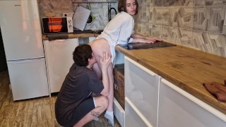 passionate sex in the kitchen