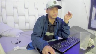 smoking a little and showing my armpits