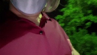 女装デブの露出散歩