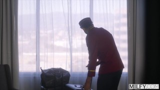 MILFY Luscious MILF uses bellboy for her pleasure