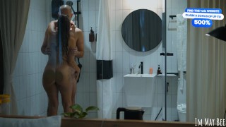 Shower together ♥️ It's easier to clean face from cum